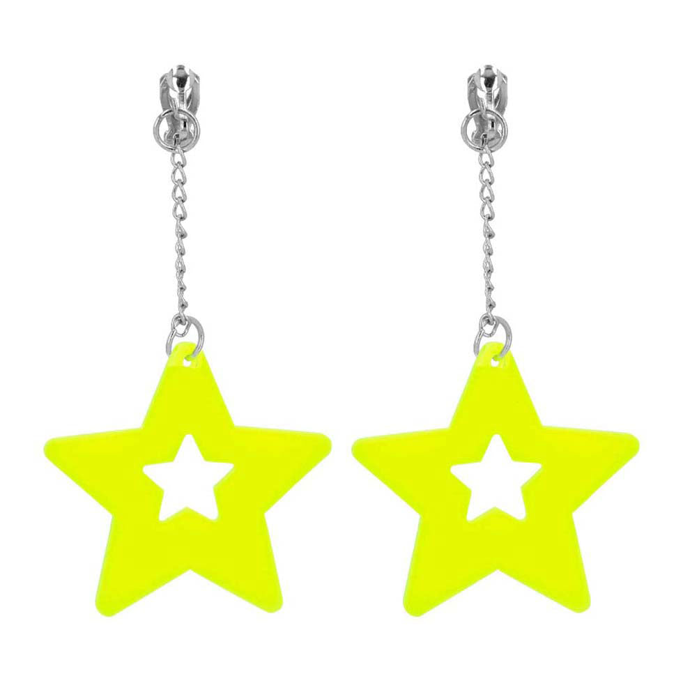 Boland boucles d'oreilles jaune fluo