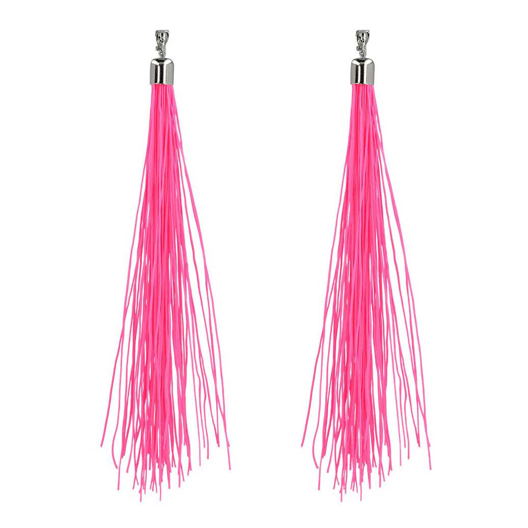 Boland boucles d'oreilles festival rose fluo, 20cm