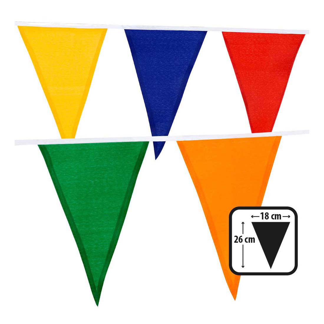 Ligne de drapeau colorée en polyester Boland 10m