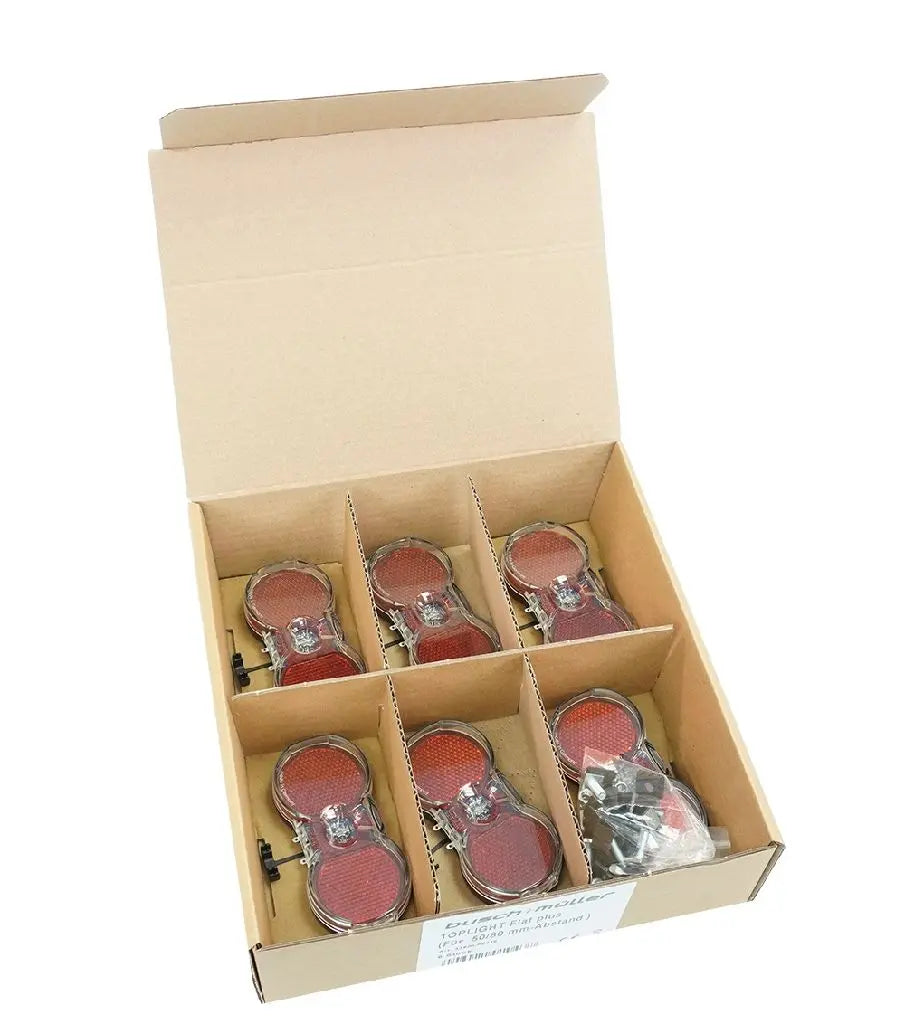 Busch Muller Feu arrière à dynamo Busch Müller Toplight Flat Plus (emballage d'atelier avec 6 pièces) rouge clair
