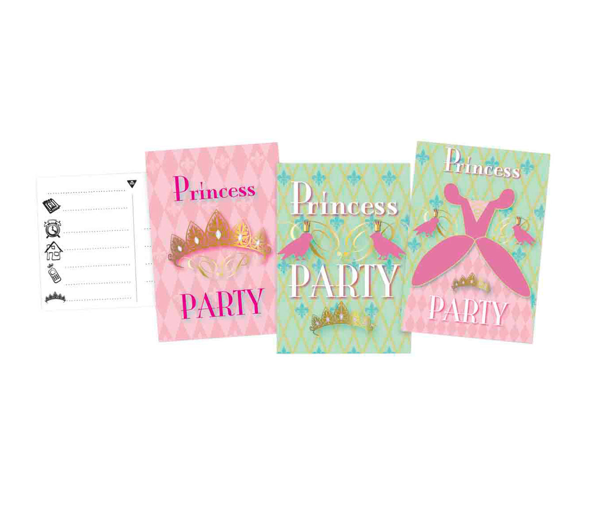 Invitations à une fête de princesse barbe blanche Haza, 6 pcs.
