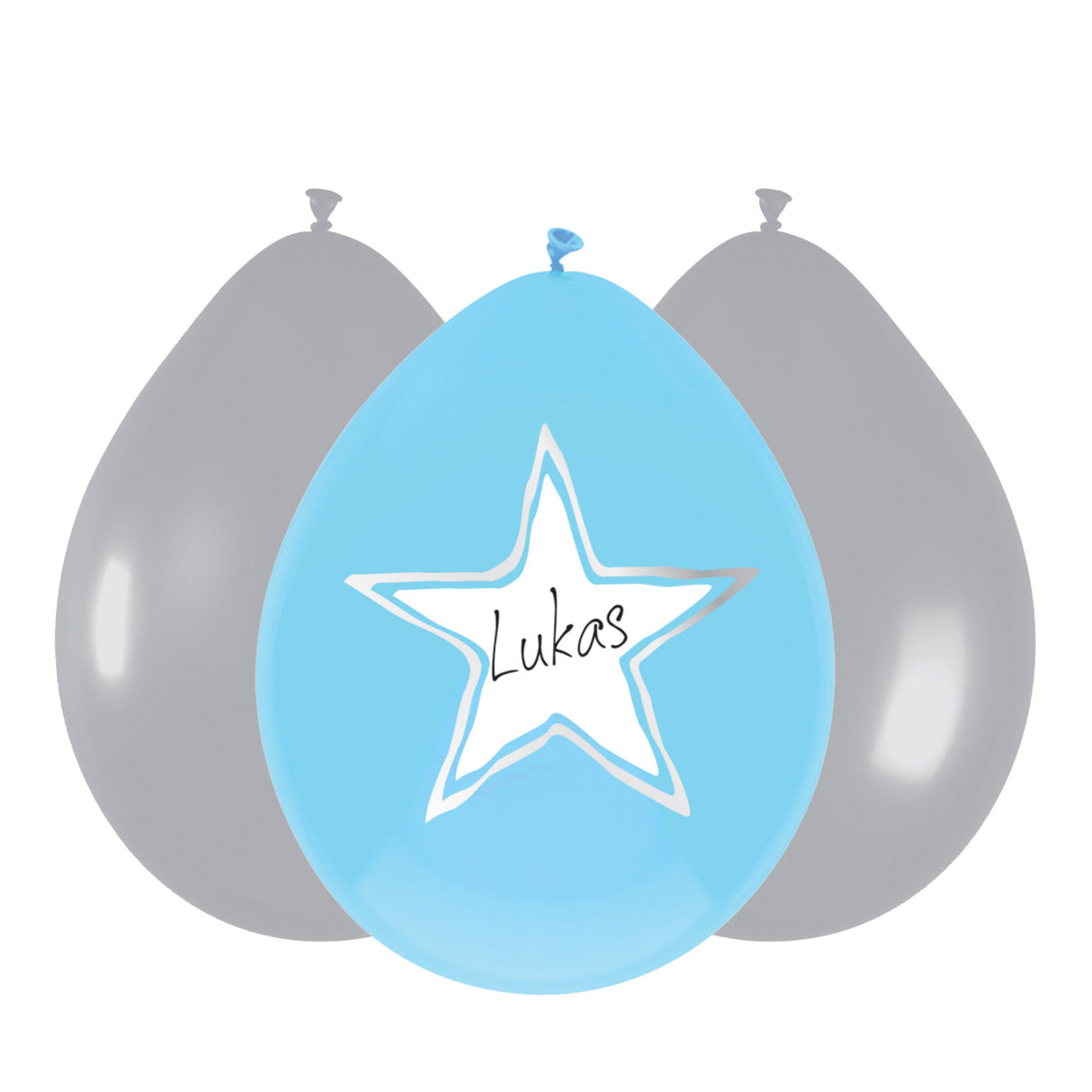 Ballons Haza barbe blanche bébé garçon, 6pcs.