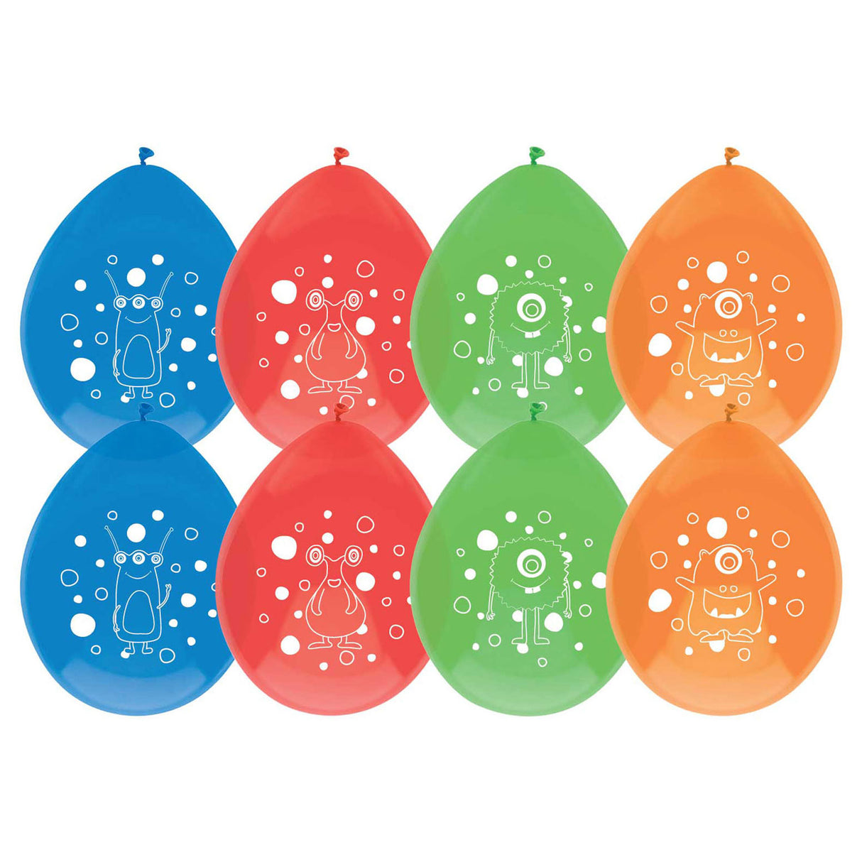 Haza ballons barbe blanche fête monstre, 8 pcs.