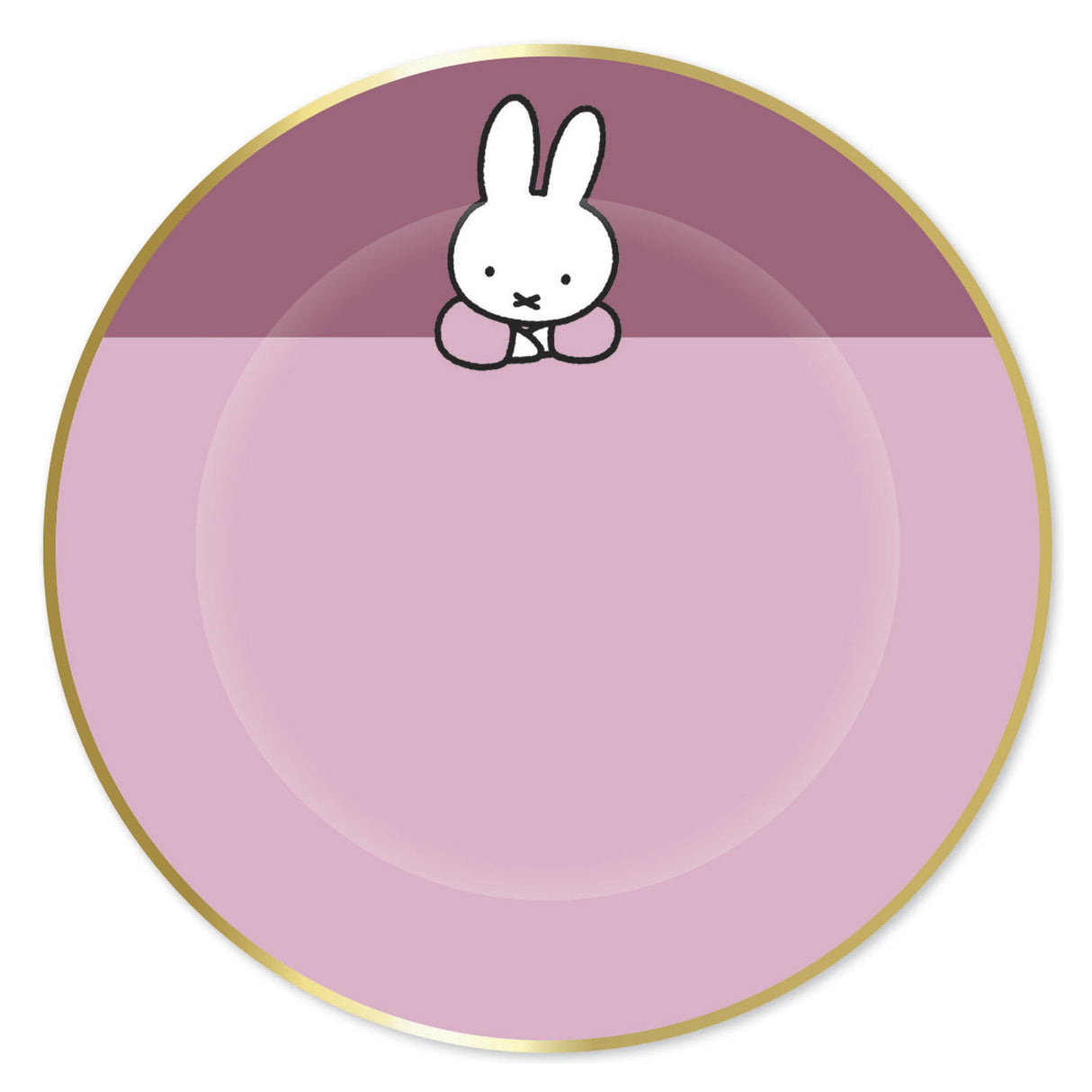 Assiettes à barbe blanche Haza Miffy rose, 8 pcs.