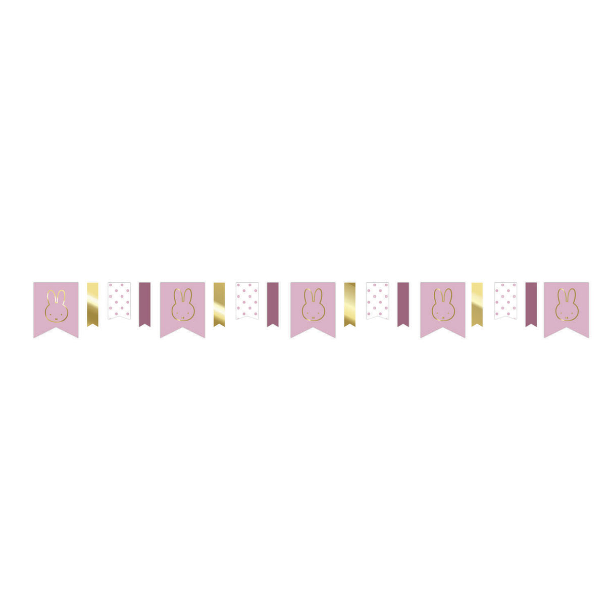 Guirlande miffy barbe blanche Haza rose, 4mtr.
