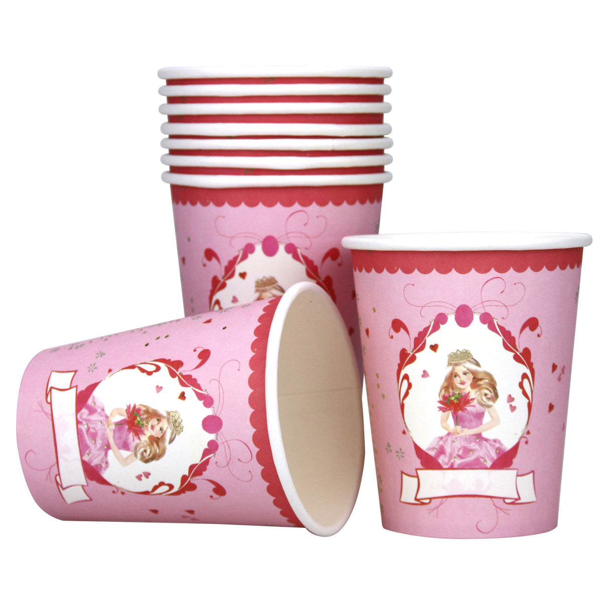 Gobelets princesse barbe blanche Haza, 8 pcs.