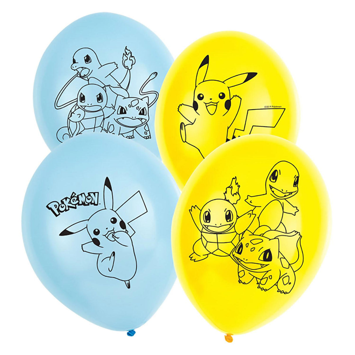 Ballons Pokémon Haza Barbe Blanche, 6 pcs.