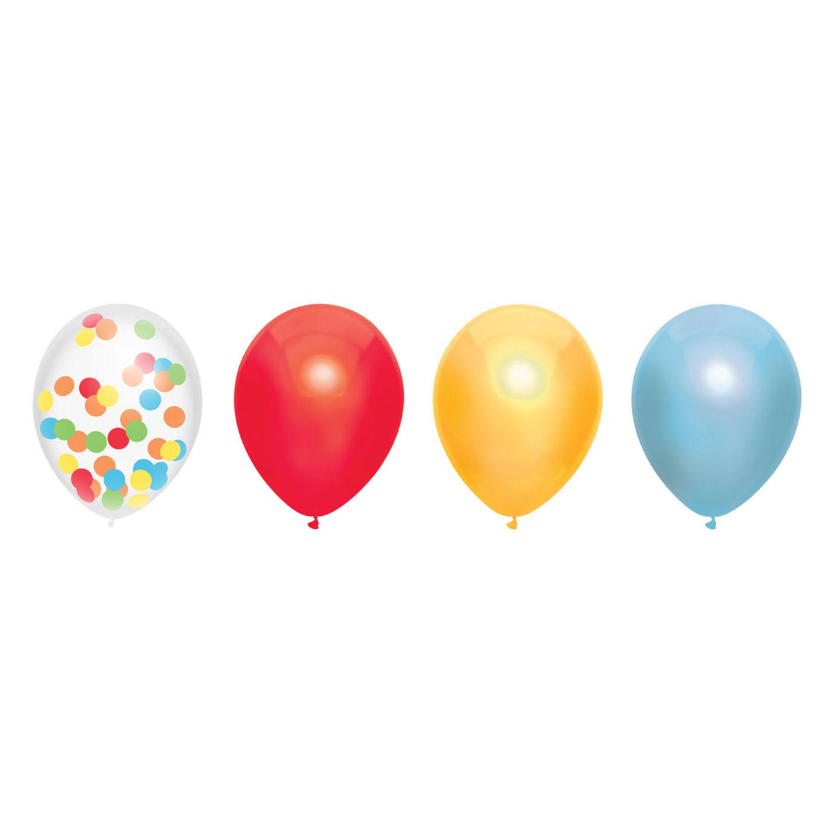Haza mélange de ballons à barbe blanche arc-en-ciel, 6 pcs.