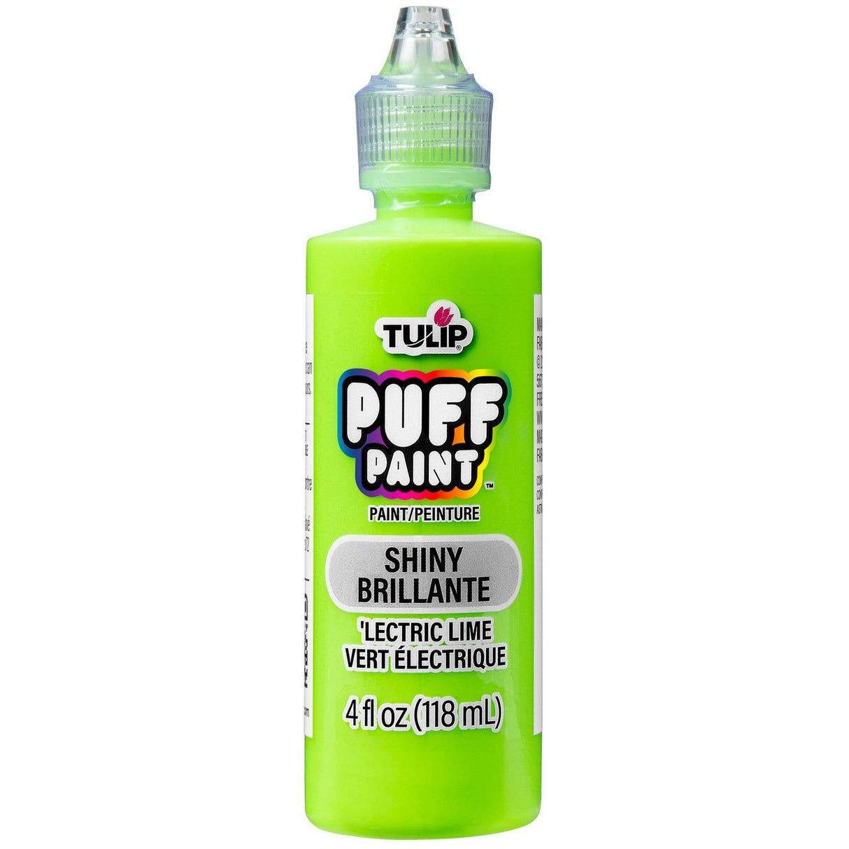 Tulipe • houppette de peinture dimensionnelle pour tissu citron vert électrique 118ml