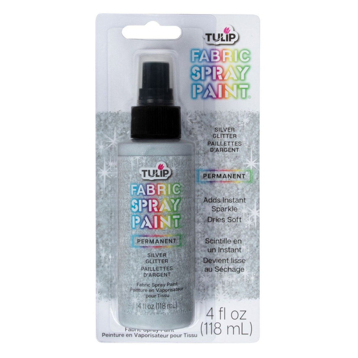 Tulipe • peinture en aérosol pailletée pour tissu étoile scintillante