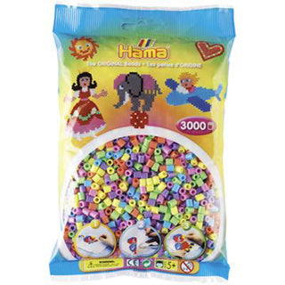 Hama perles à repasser 3000 pièces pastel