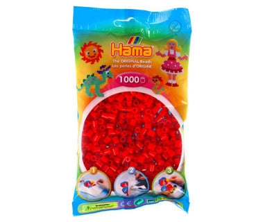 Perles thermocollantes Hama midi - rouge, (05) 1000pcs.