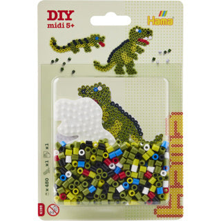 Hama perles thermocollantes dinosaure mini set 450 pièces | 6 pièces