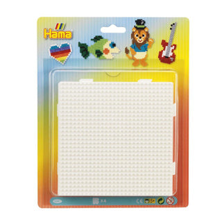 Hama plaques de base pour perles à repasser 4 pièces blanches