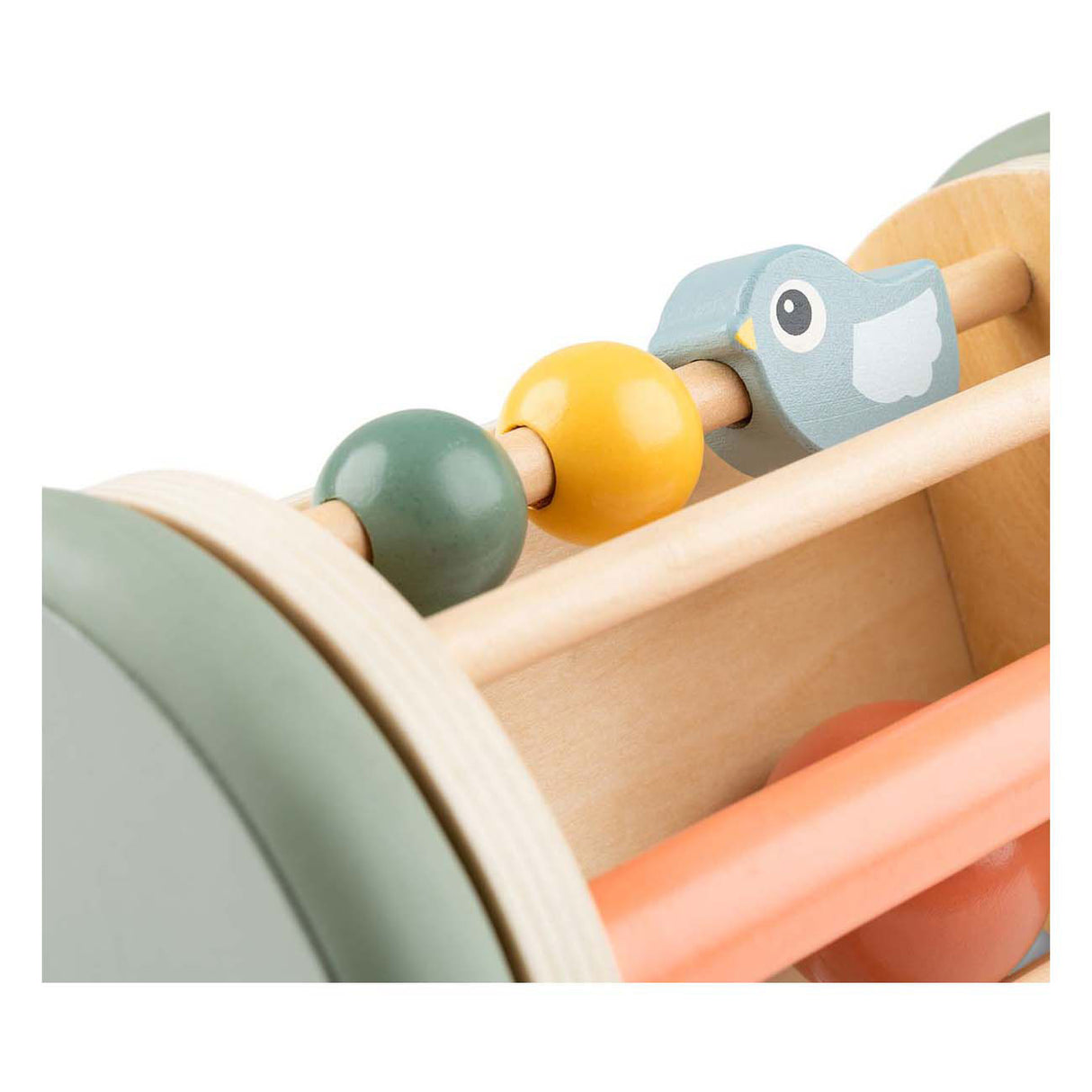 Miroir roulant en bois fait par cerf birdee
