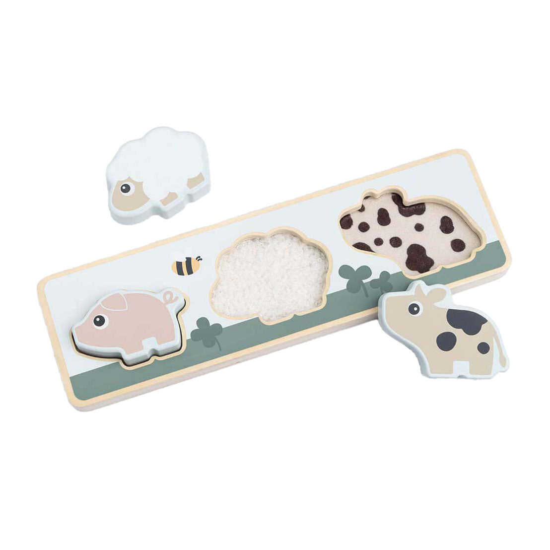 Puzzle sensoriel Done by Deer, petite ferme, 3 pcs.