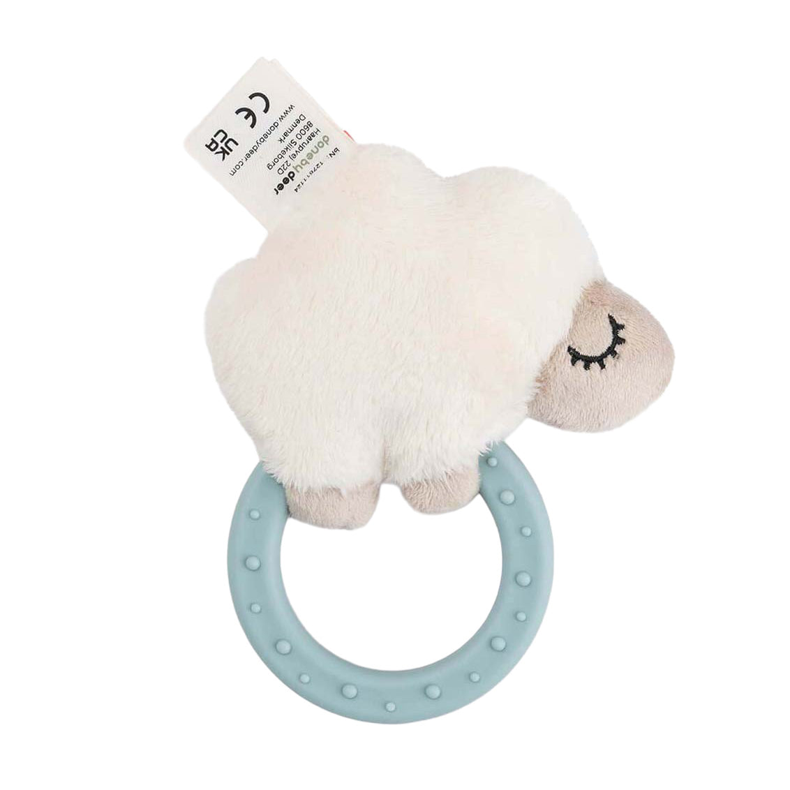 Hochet sensoriel Done by cerf avec anneau de dentition mouton