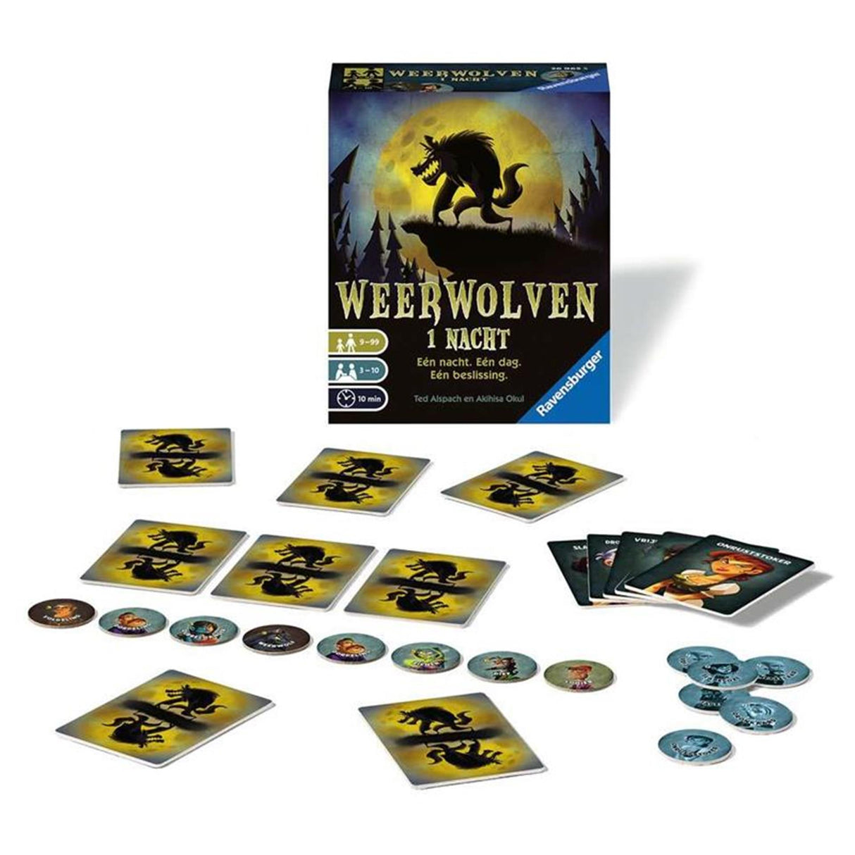 Loups-garous Ravensburger 1 nuit - jeu de poche | 2 pièces