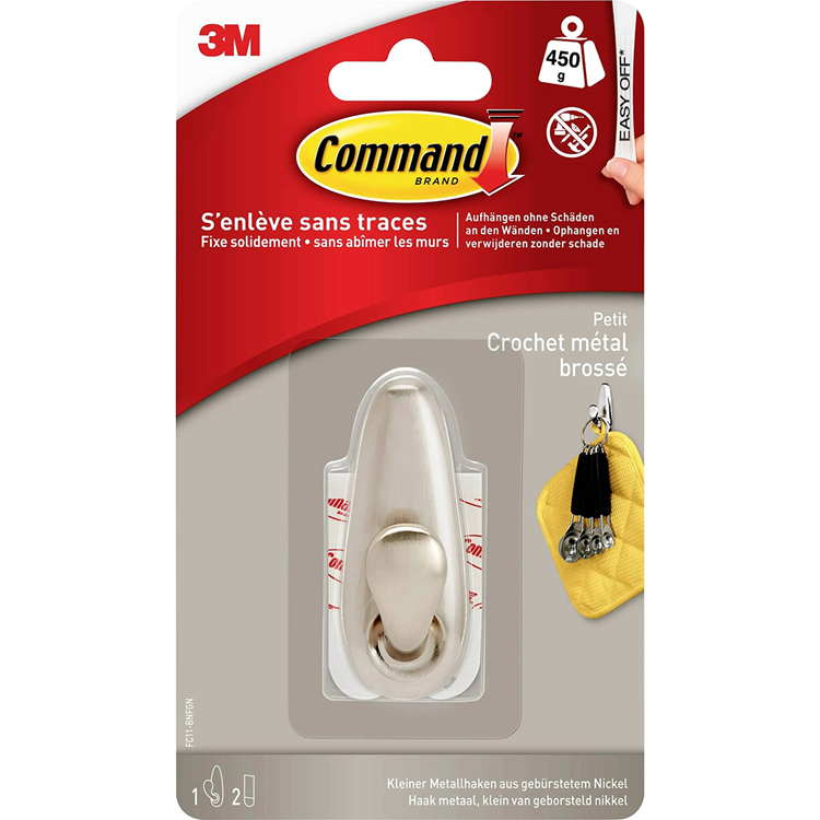 3m 1069947 - command™ small forever classicnickel metal hook fc11-bn | 6 stuks