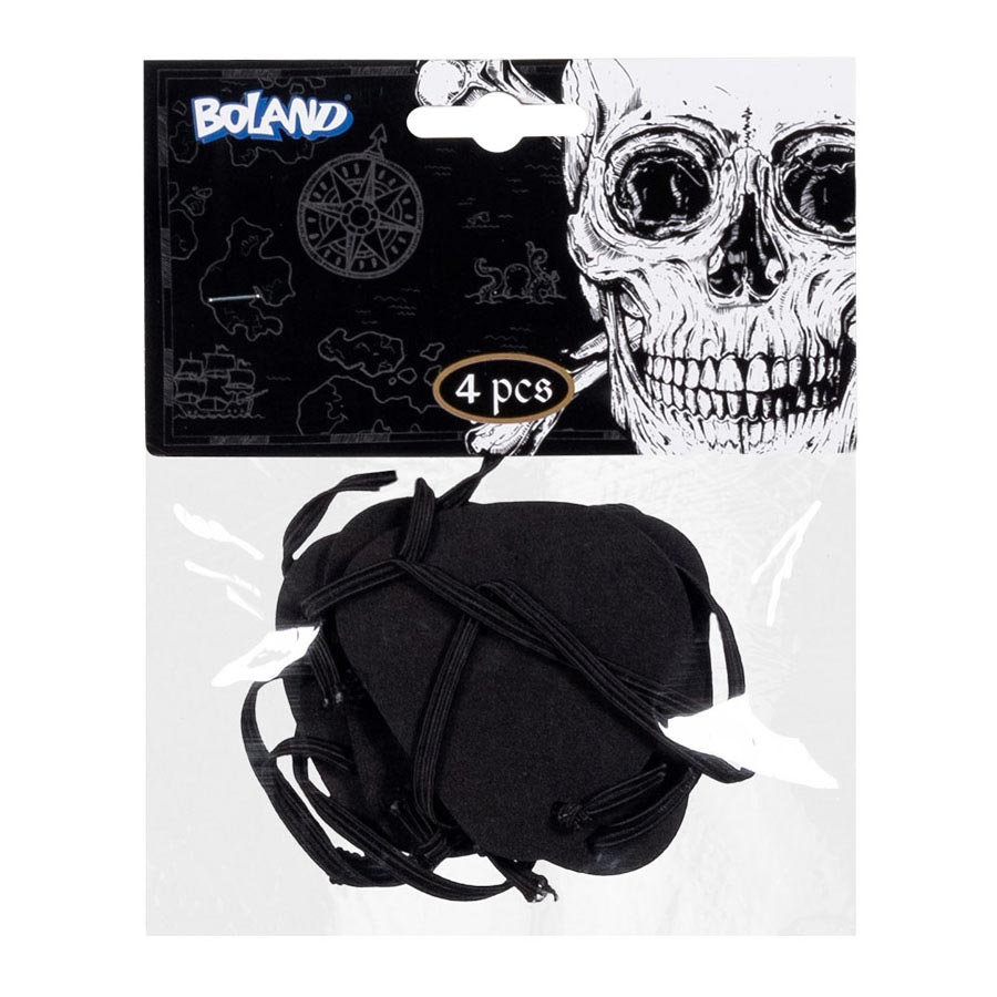 Boland patchs pour les yeux de pirate, 4 pcs.