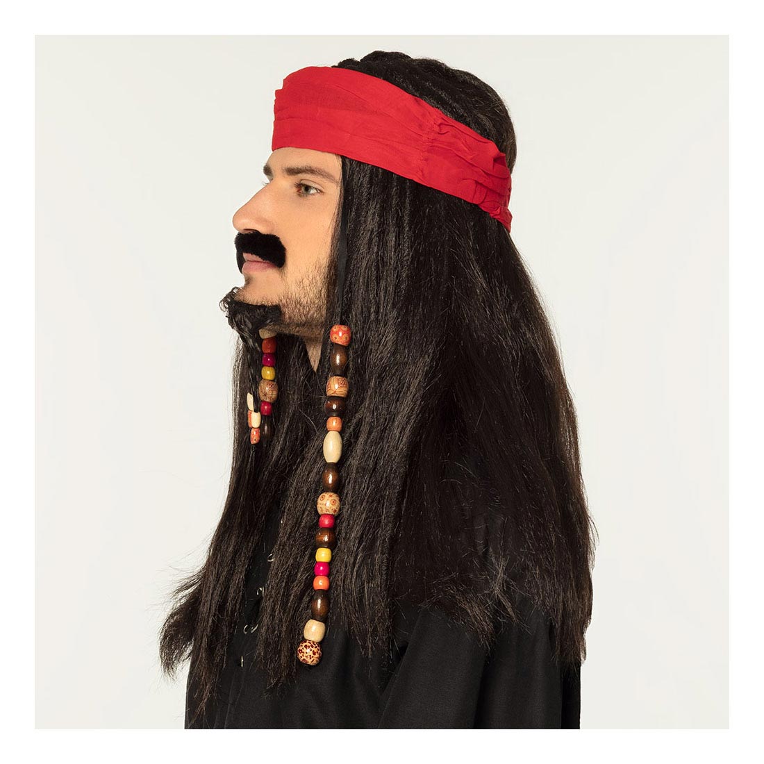 Boland perruque tobias avec bandana, moustache et barbe