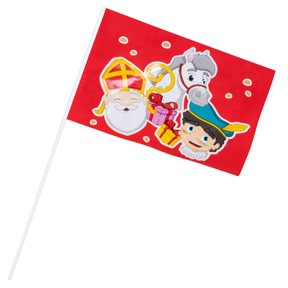 Boland agitant le drapeau de Sinterklaas