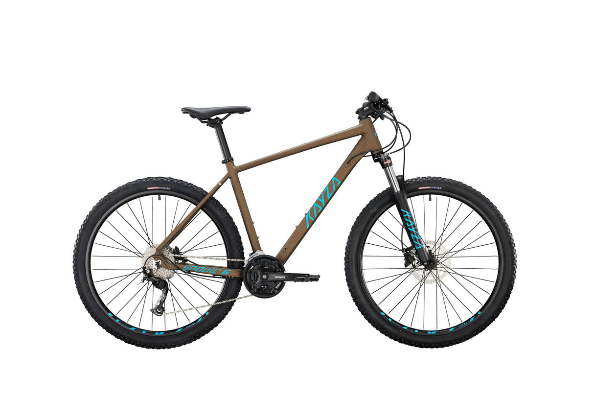Kayza vtt semi-rigide spodique 6 mod. 22 vélo spod.6 27,5 46 hardtail 27sp marron bleu