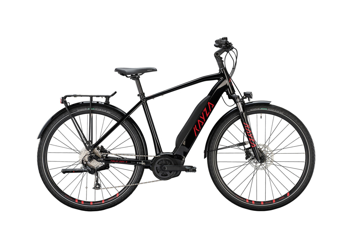 Vélo de trekking électrique Kayza talik dry 4 mod. 22 ebike talik sec 4 28 48 diam. 9sp noir rouge