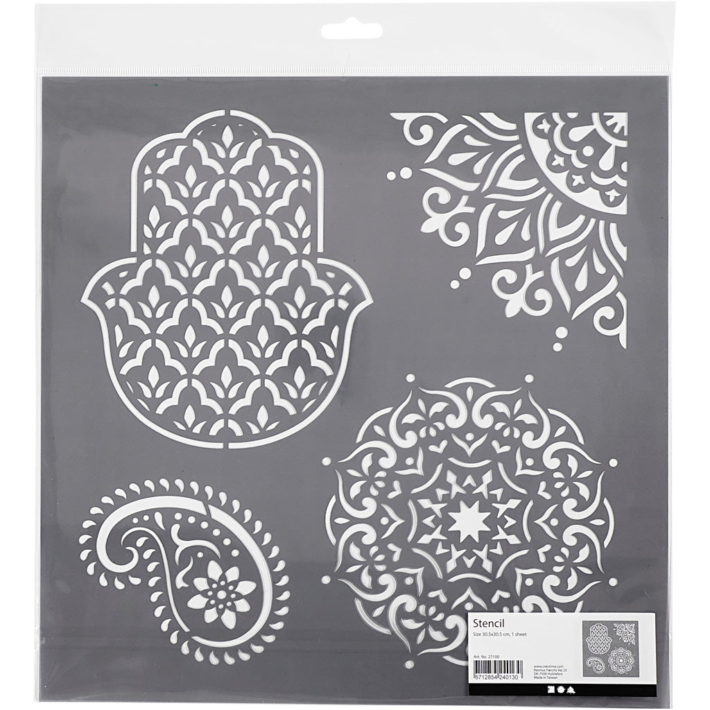 Creativ Company Template ethnic motifs, 30.5x30.5cm