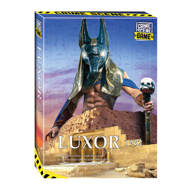 Scène de crime tactique Louxor 1932 – jeu de société – jeu de crime – mystère archéologique en Egypte – enquête approfondie et déduction – série de scènes de crime – studio Game Storm – 1 ou plusieurs joueurs – à partir de 18 ans