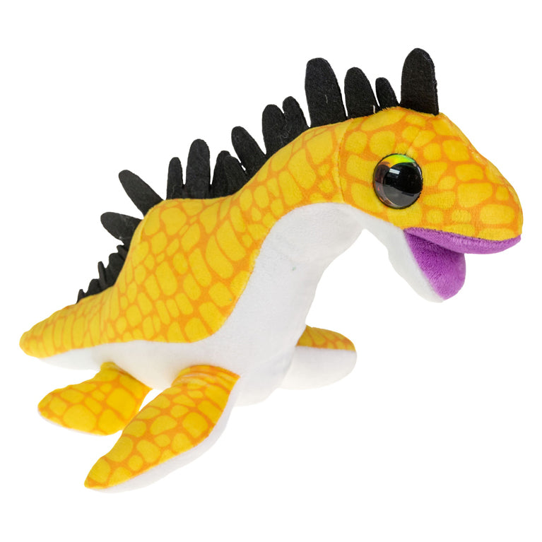 Lumo stars peluche dino plésiosaure 24cm peluche jaune.