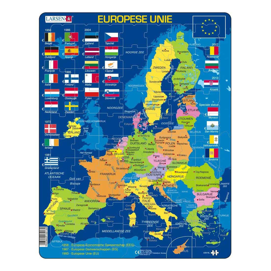 Selecta Larsen puzzle l'Union européenne, 70 pcs.
