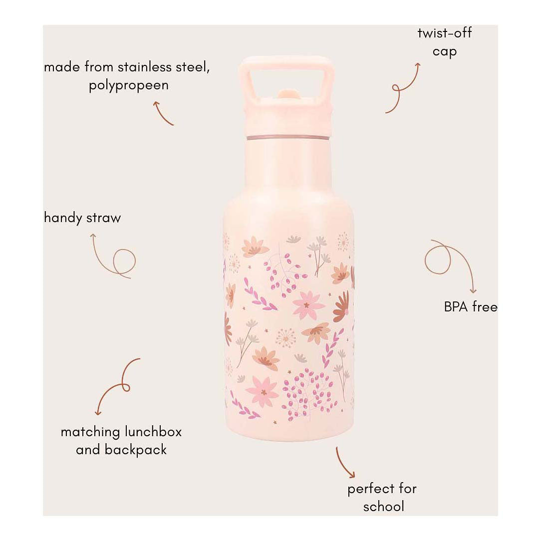 Gourde Kidzroom sips sucrés fleurs, 350ml