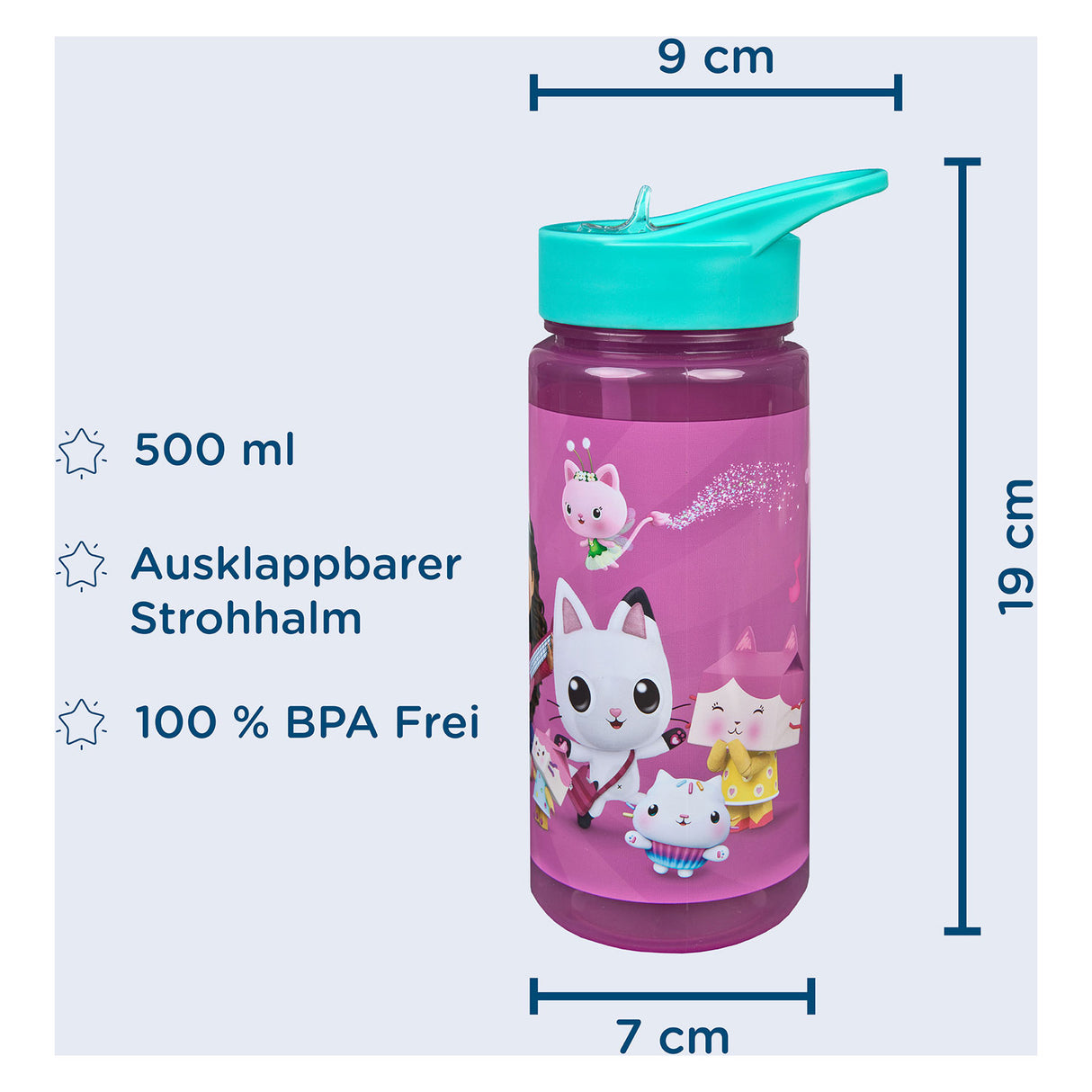 Unbranded sans marque gabby #039 ; Bouteille à boire S Dollhouse 500 ml rose vert