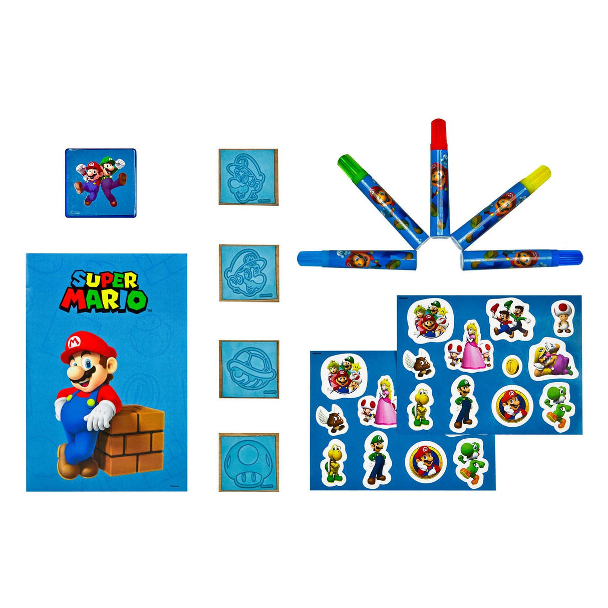 Sous couverture super mario méga jeu de tampons