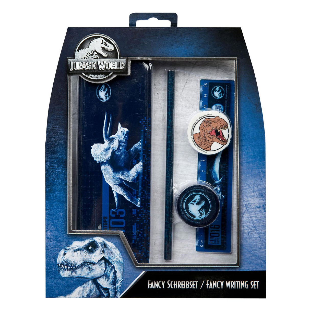 Ensemble d'écriture fantaisie Undercover Jurassic World, 5 pcs.