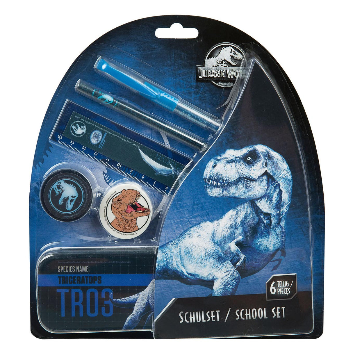 Ensemble scolaire Undercover Jurassic World, 6 pcs.
