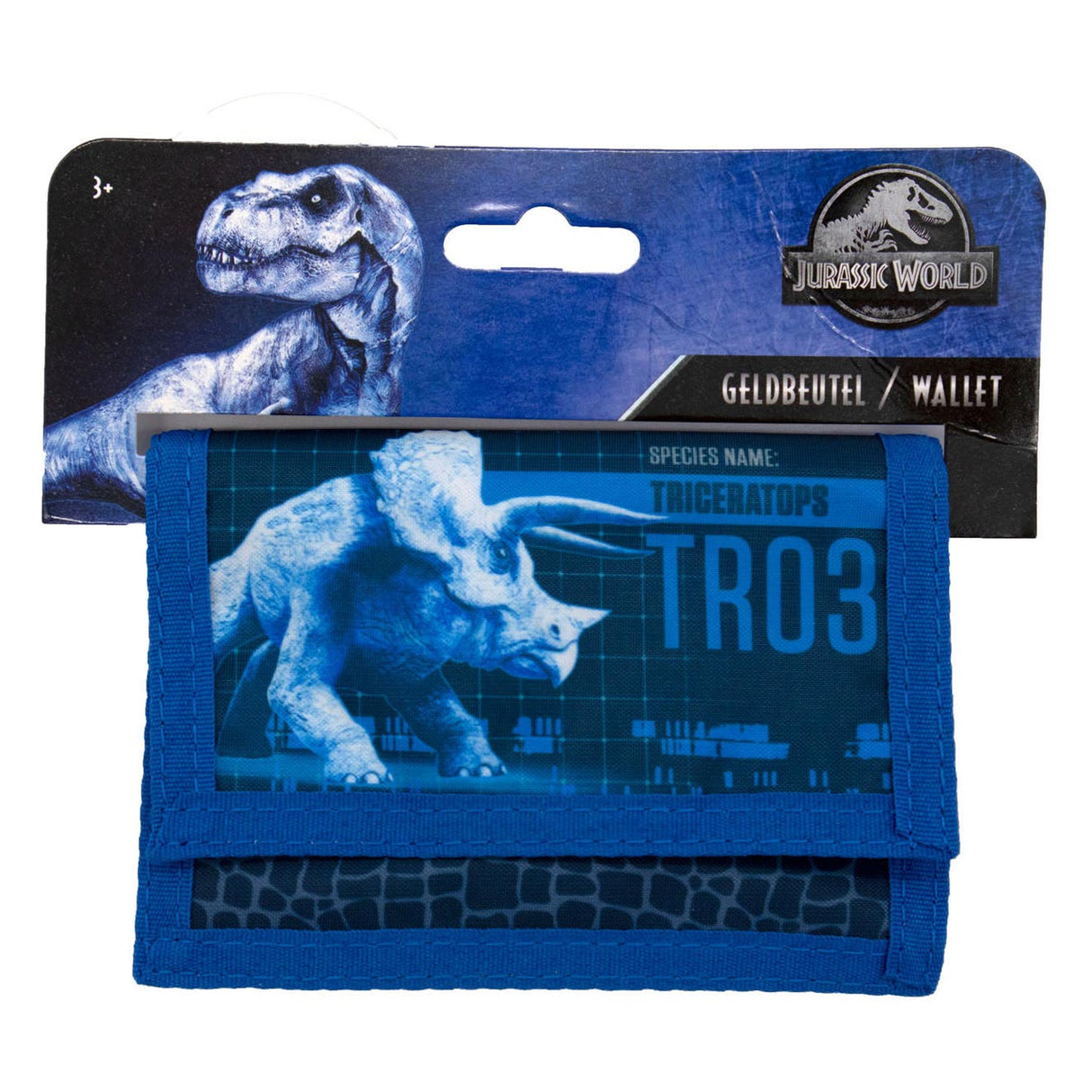 Triceratops de portefeuille du monde jurassique infiltré