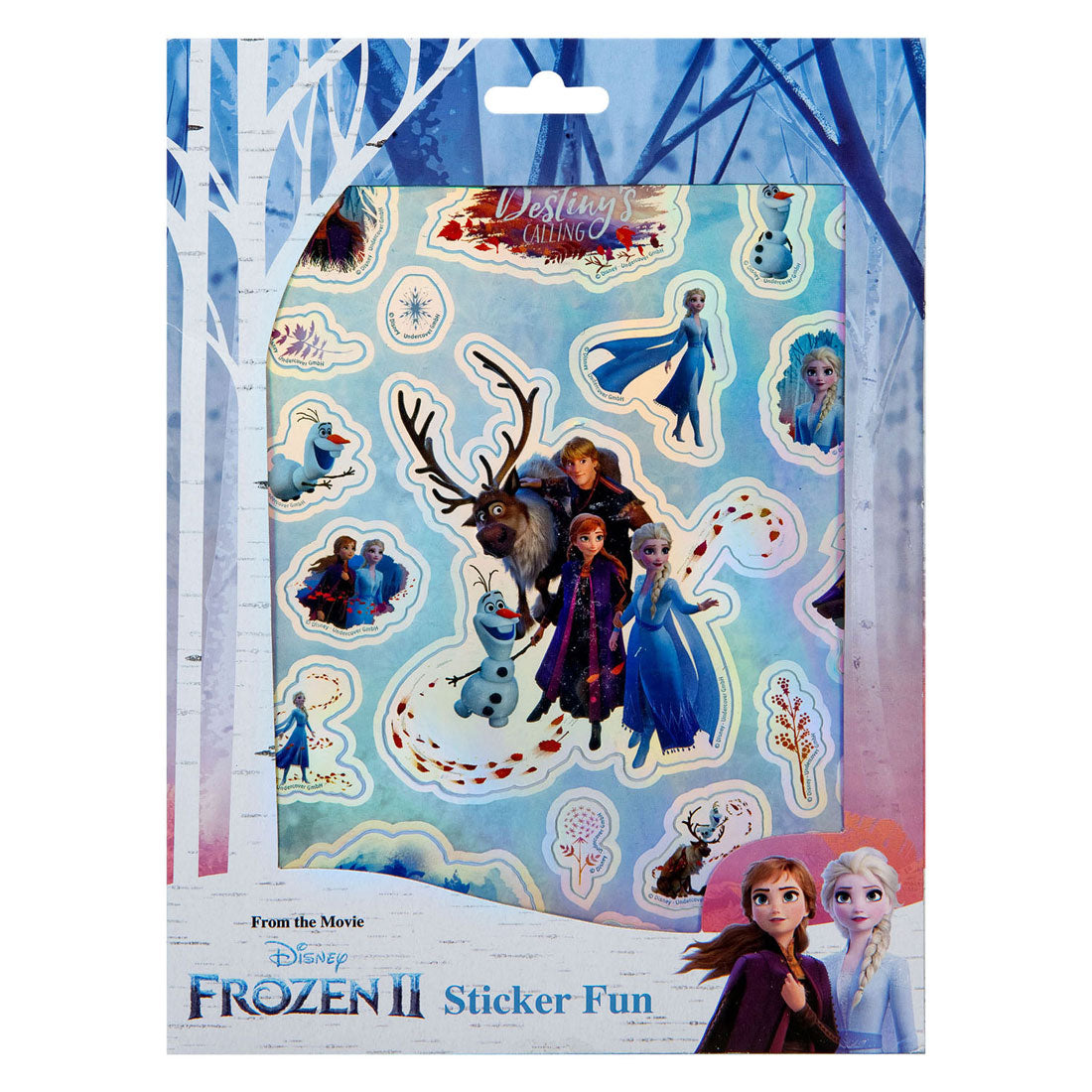Autocollant infiltré Fun Frozen, 8 feuilles