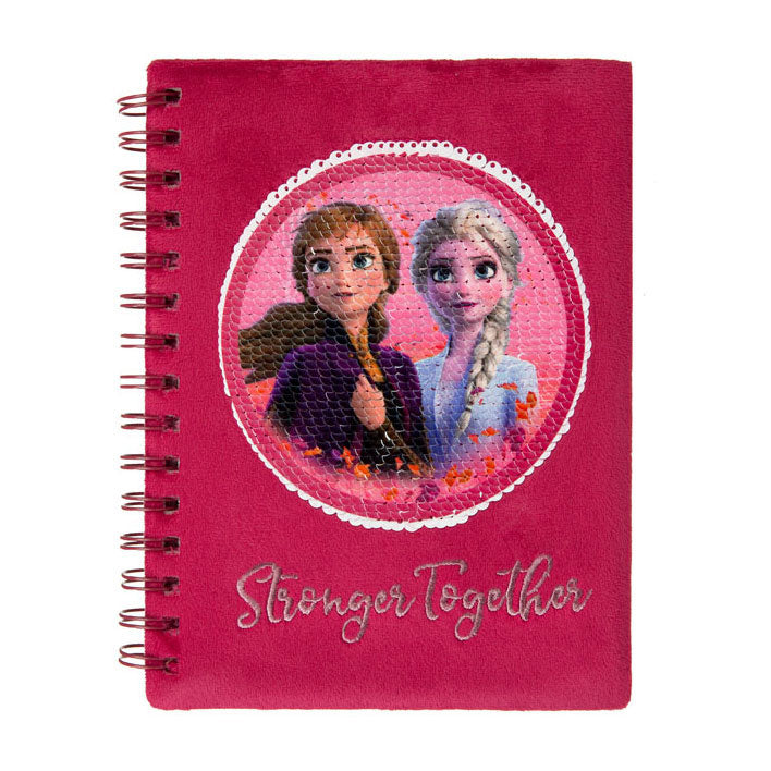 Note à couverture A5 Disney Frozen avec des paillettes