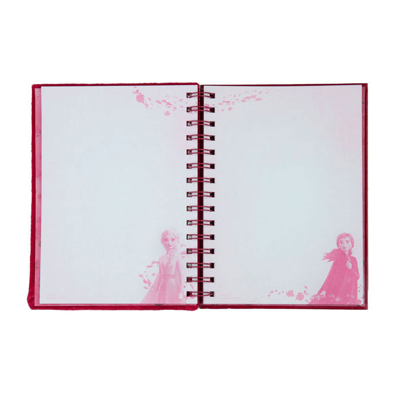 Note à couverture A5 Disney Frozen avec des paillettes