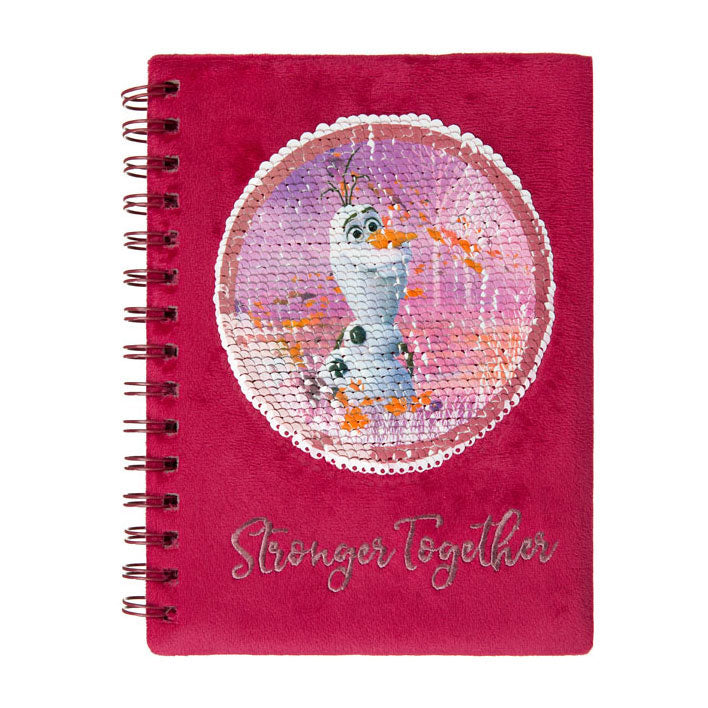 Note à couverture A5 Disney Frozen avec des paillettes