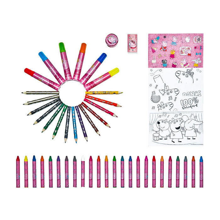 Étui à colorier Undercover Peppa Pig, 51 pcs.