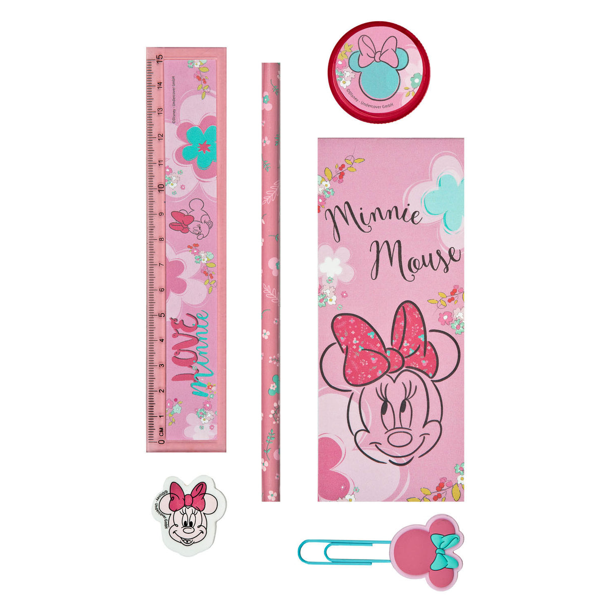Boîte à crayons remplie de Minnie Mouse 7 pièces