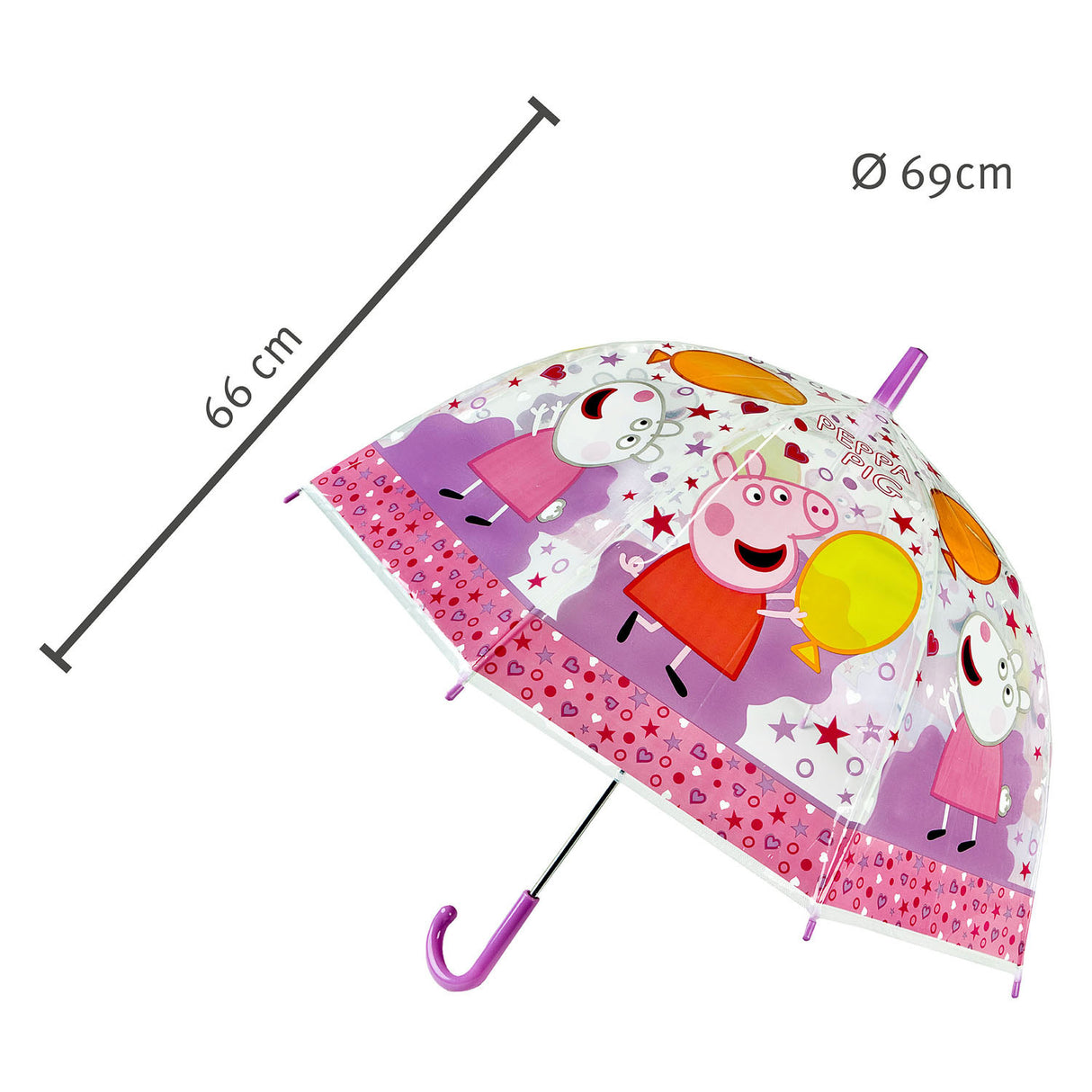 Parapluie pour enfants Undercover Peppa Pig multicolore - protection contre la pluie.
