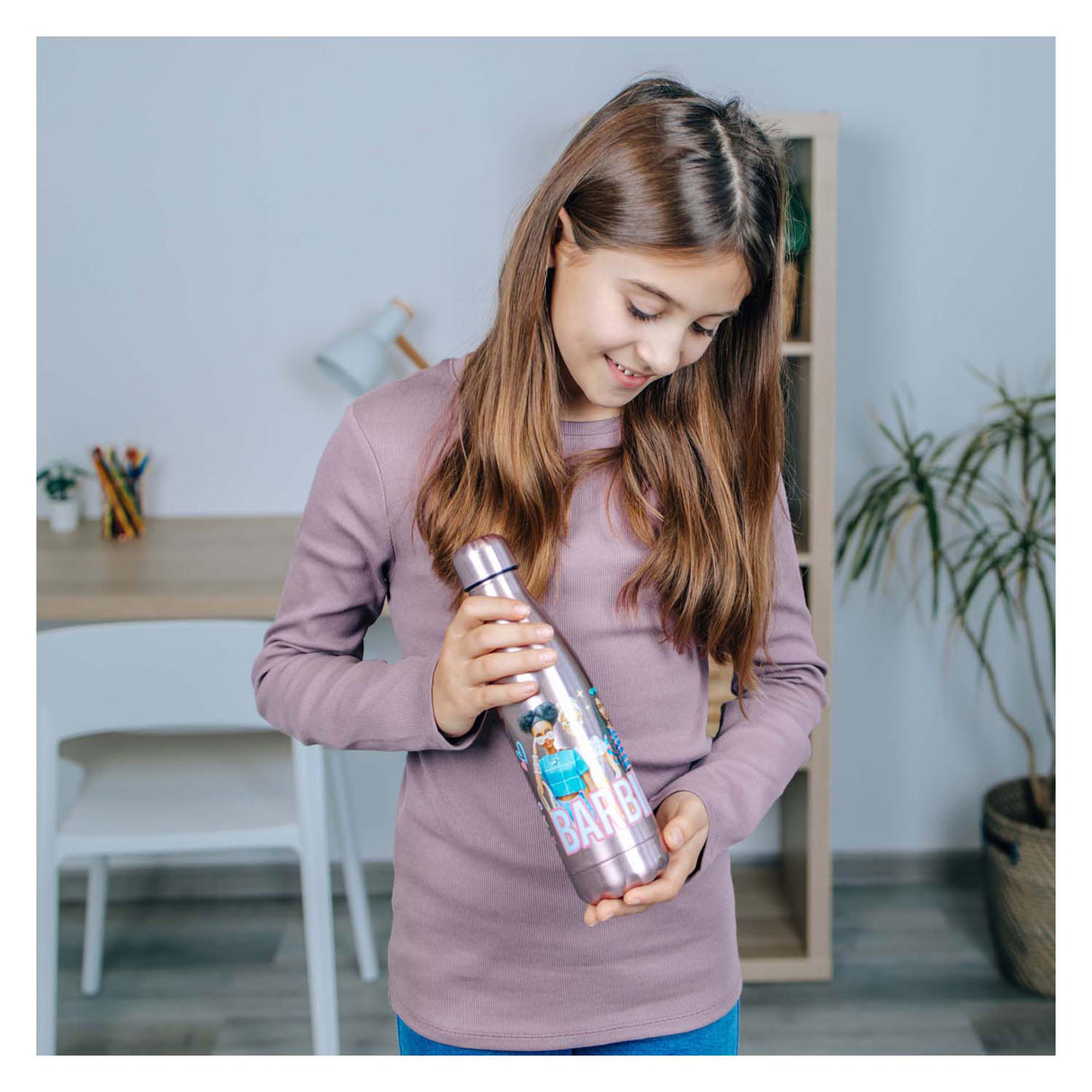 Undercover Barbie gourde en acier inoxydable 450 ml multicolore adaptée aux enfants.