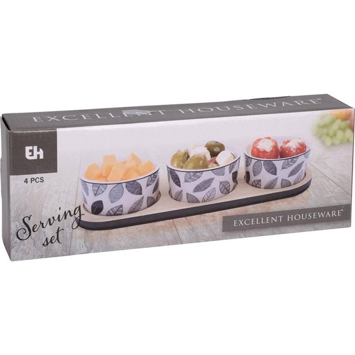 Excellent service de vaisselle pour tapas sur étagère 4 pièces
