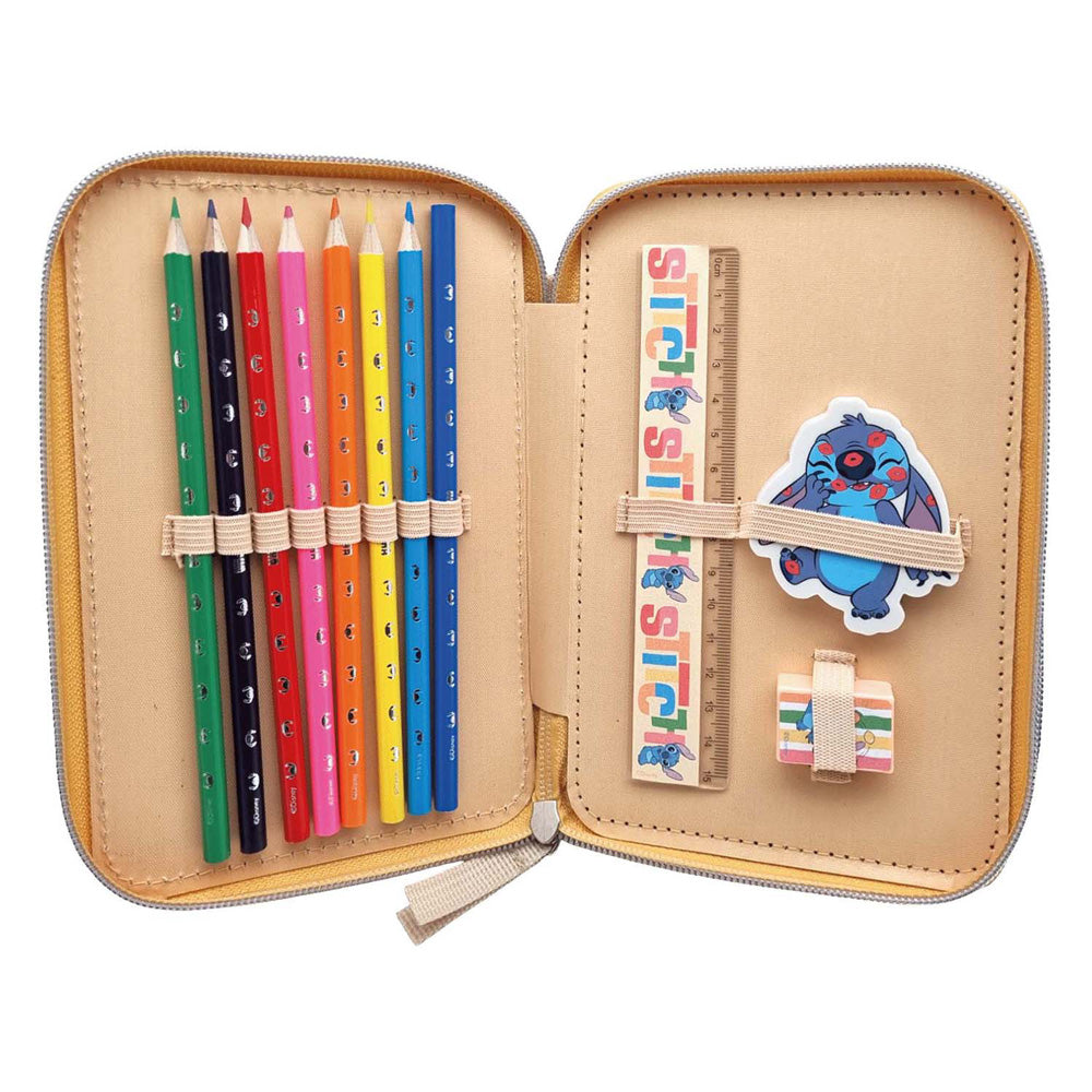 Trousse remplie 2 compartiments Disney Stitch