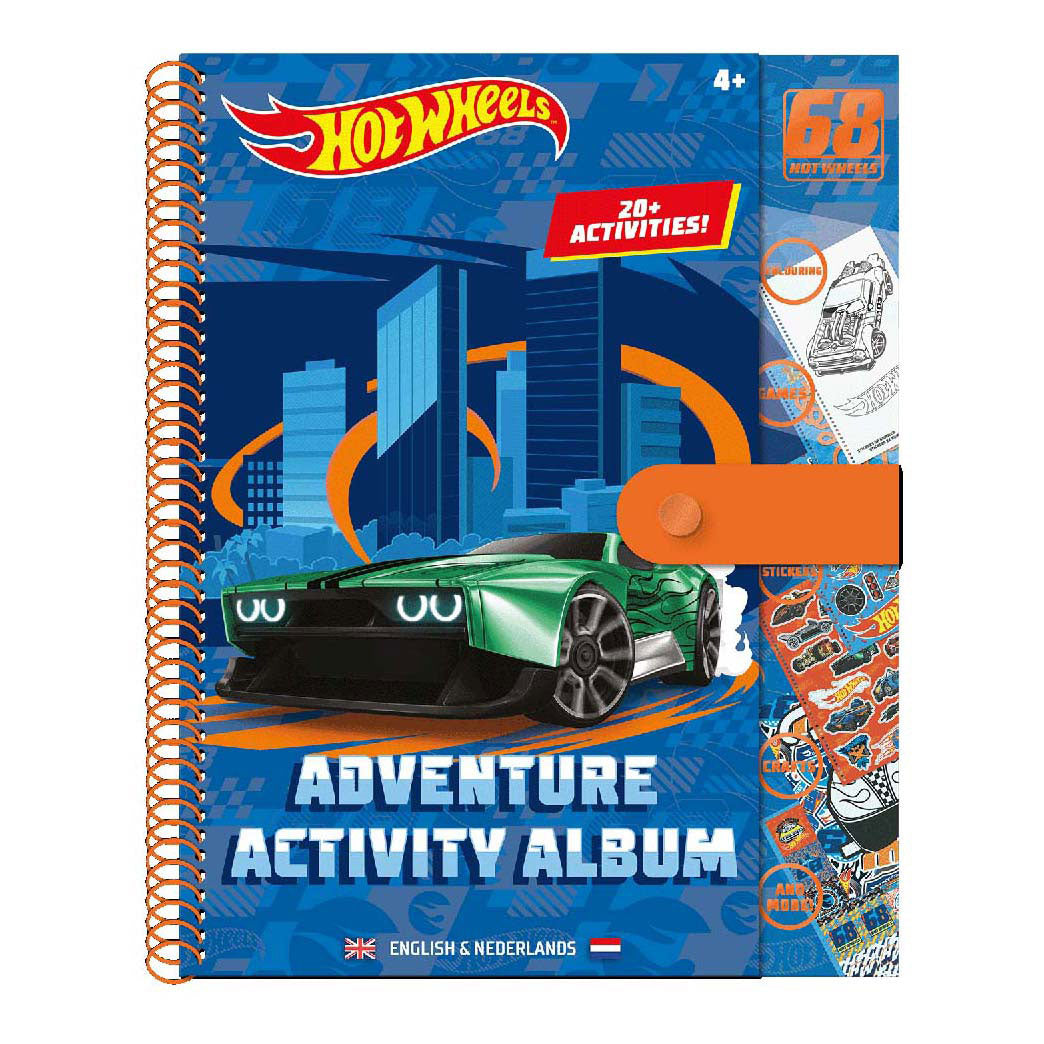 Livre d'activités d'aventure Hot Wheels avec autocollants