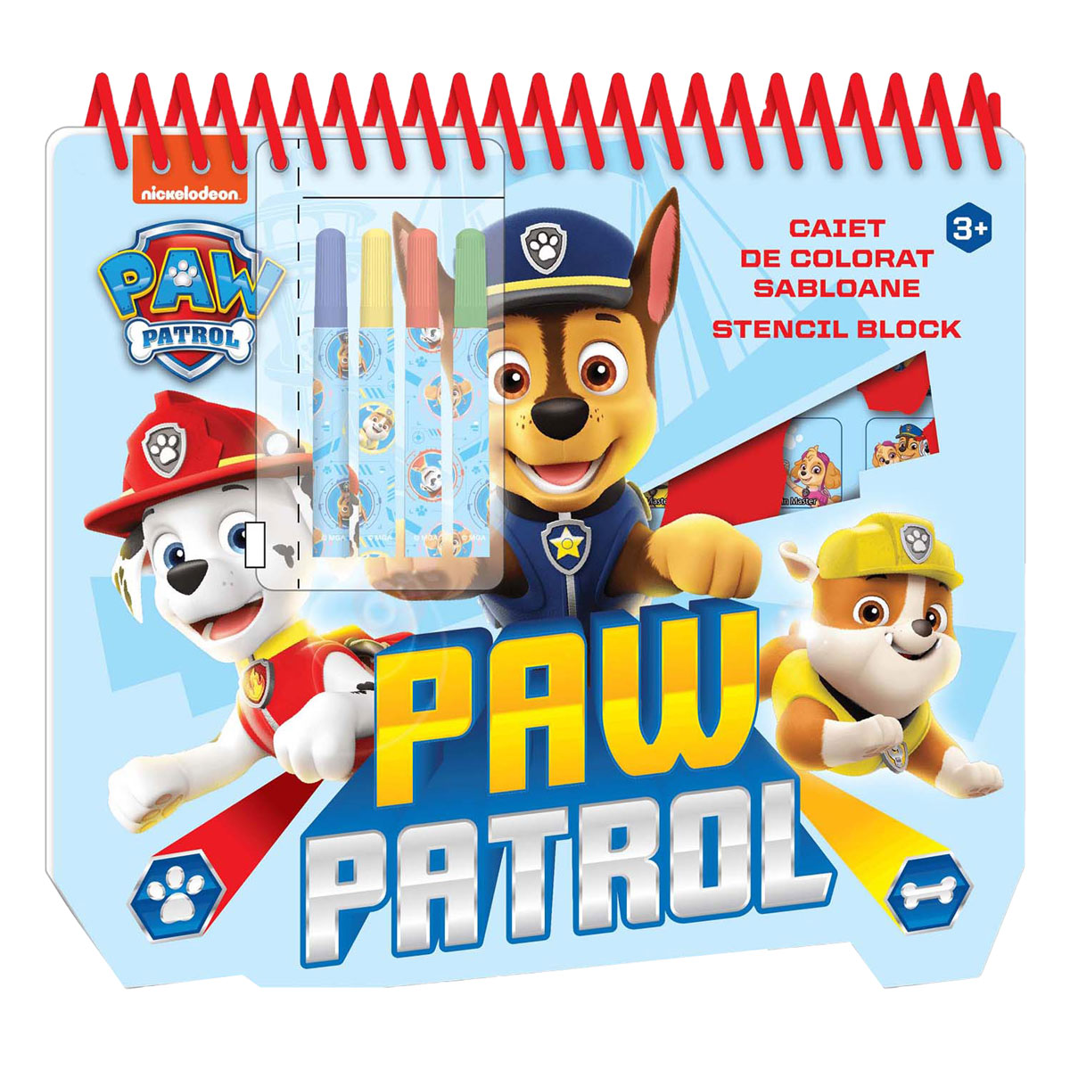 Bloc de dessin au pochoir Paw Patrol a4